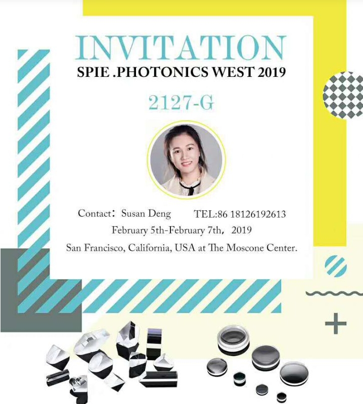 Invitation of SPIE Photonics West 2019