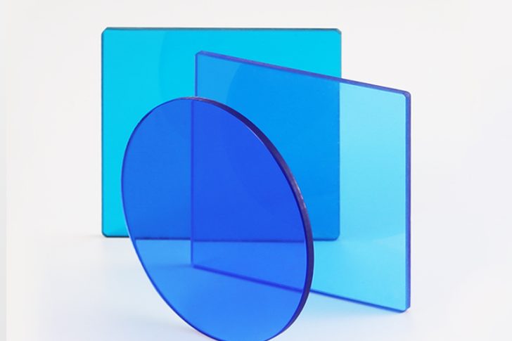 QB blue colored glass