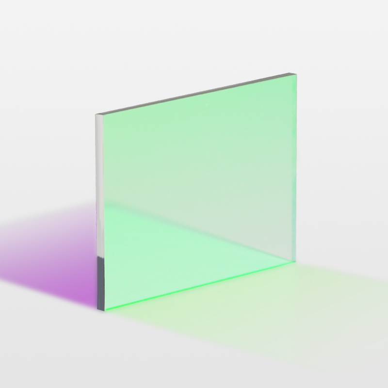 Transmit red, blue and reflect green dichroic mirror