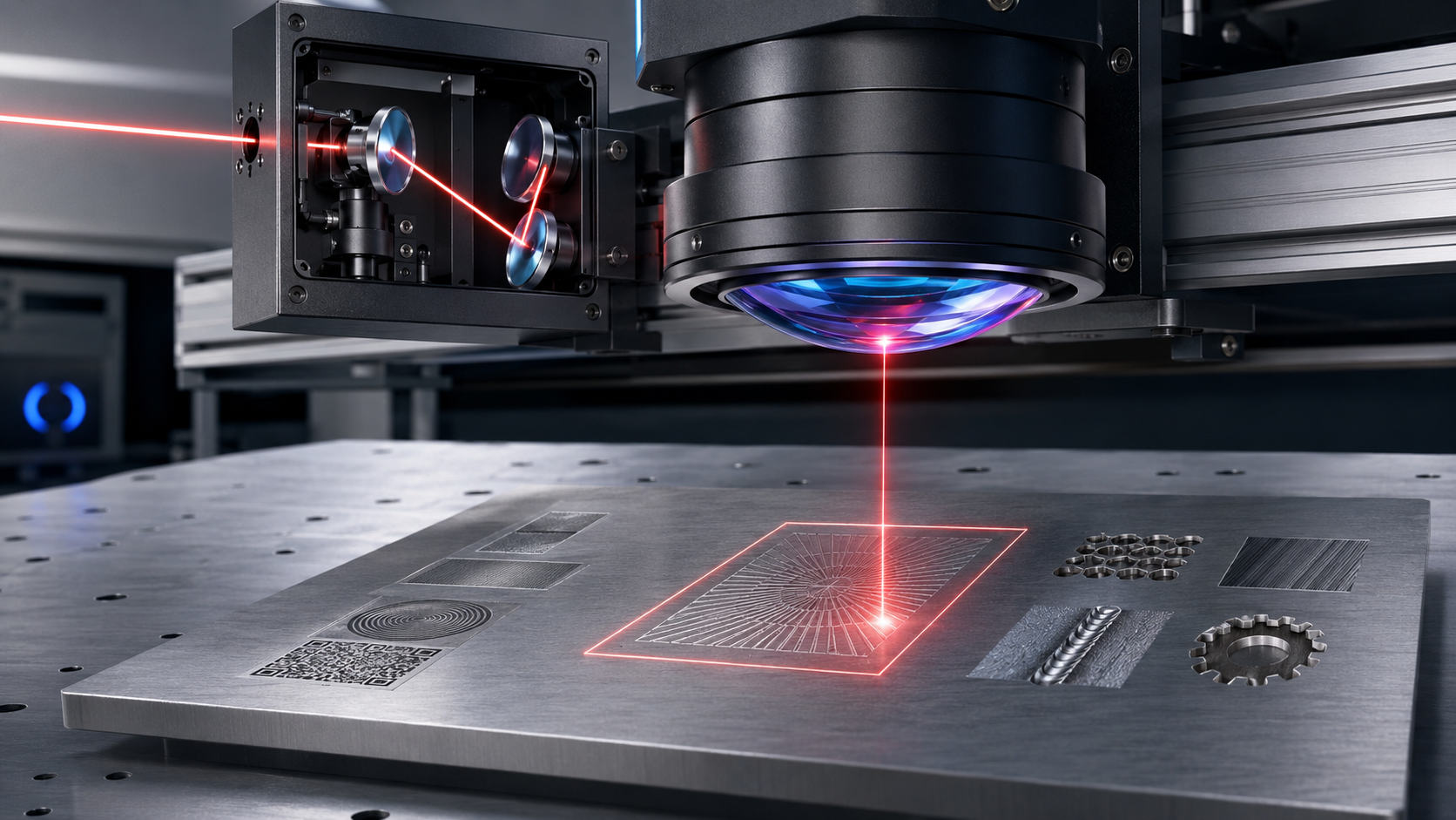 1064nm F theta scan lens used with an XY galvanometer laser scanning system