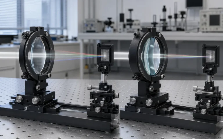 achromatic lens vs singlet lens