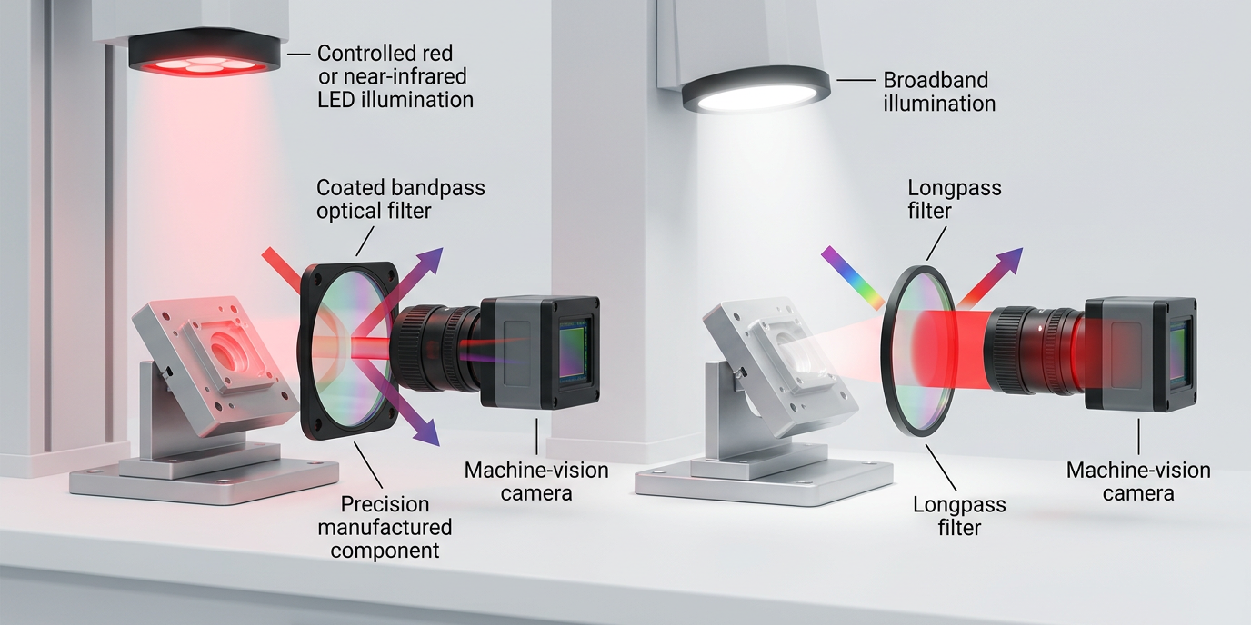 bandpass vs longpass filter for machine vision bandpass vs longpass filter for machine vision