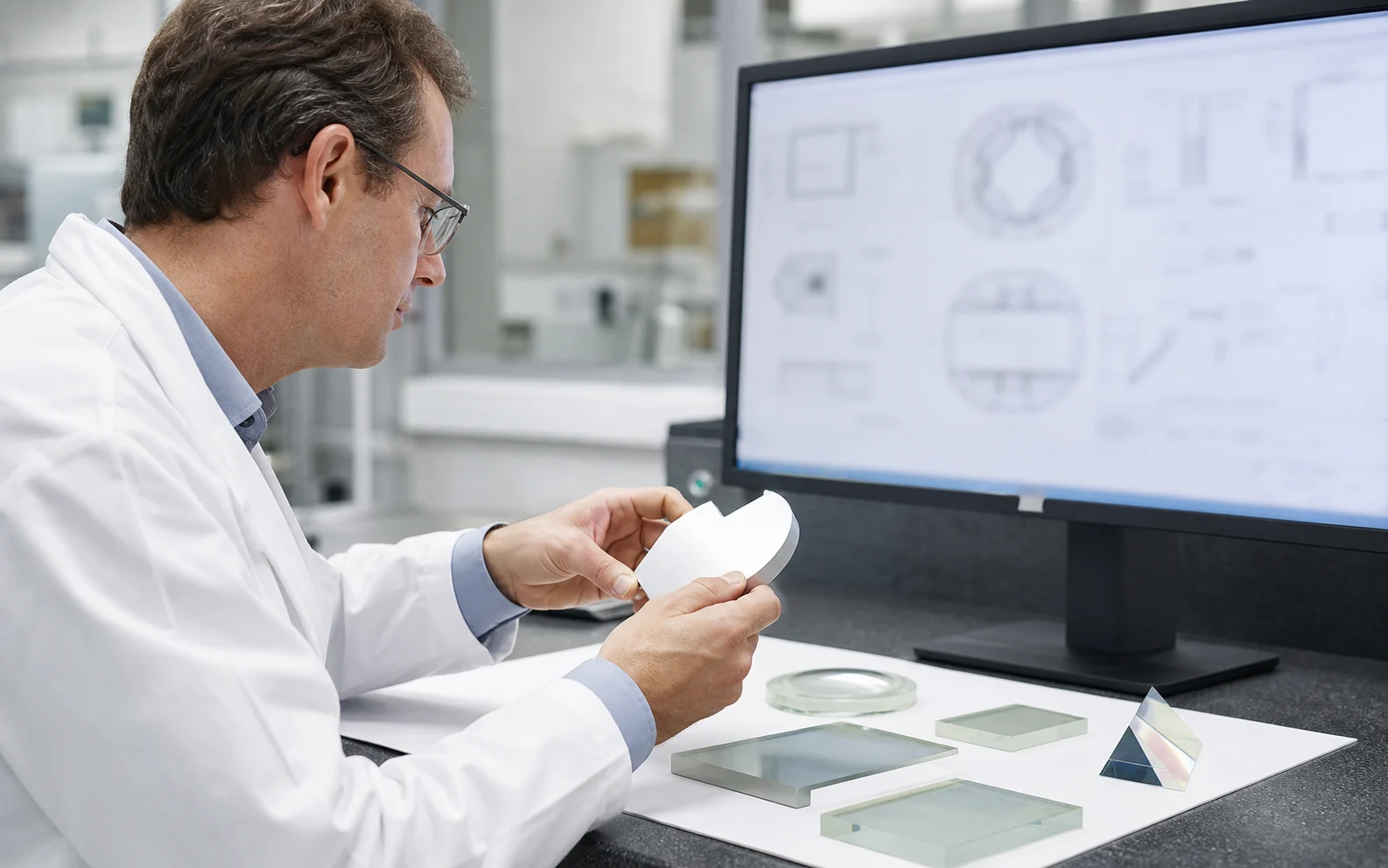 Drawing-based custom optical manufacturing