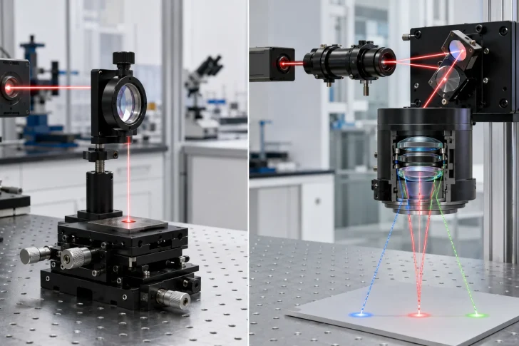 f theta lens vs standard focusing lens