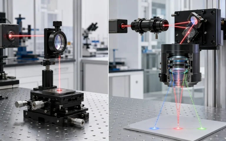 f theta lens vs standard focusing lens