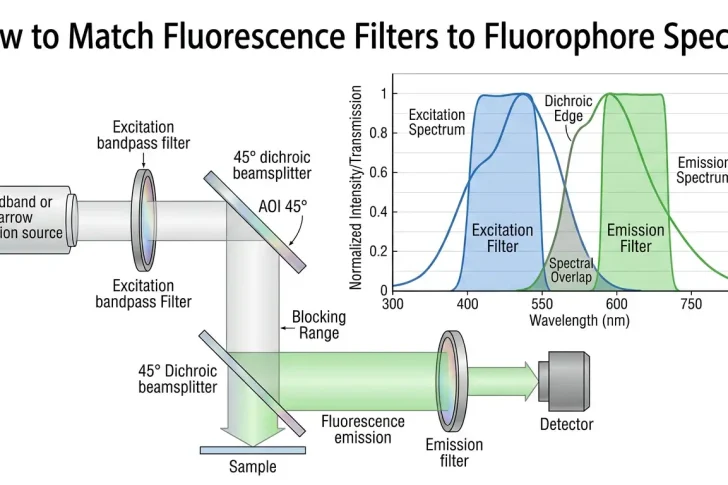 how to match fluorescence filters to fluorophore spectra