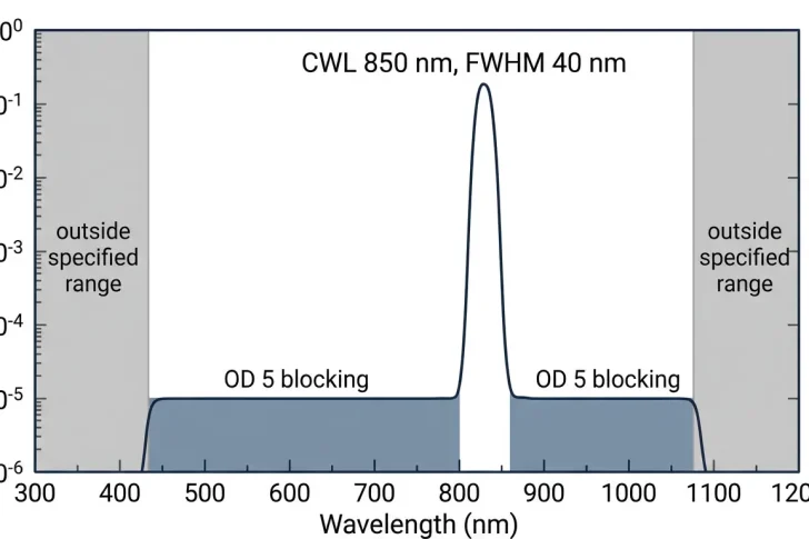 how to specify od blocking range for a bandpass filter how to specify od blocking range for a bandpass filter