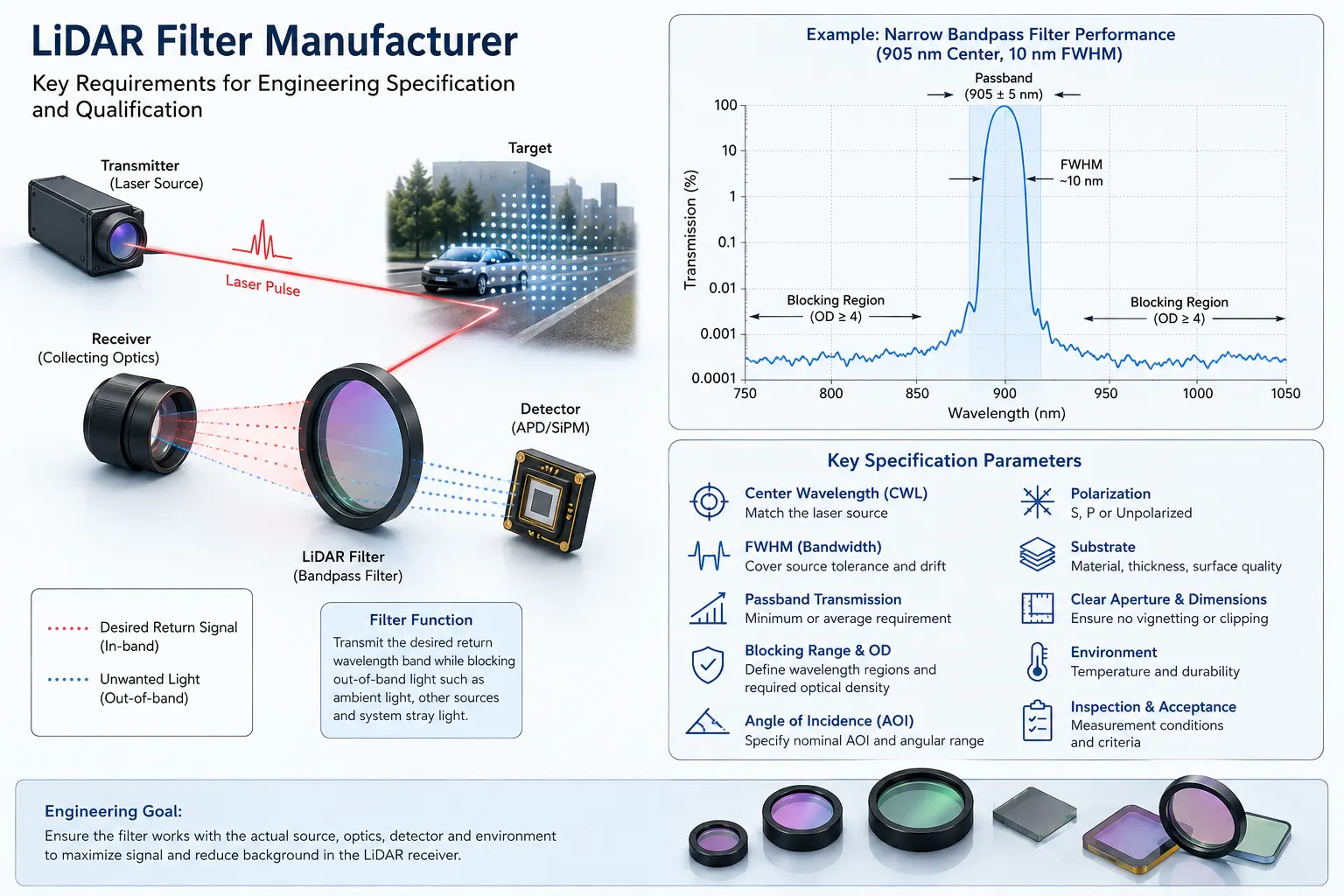 lidar filter manufacturer