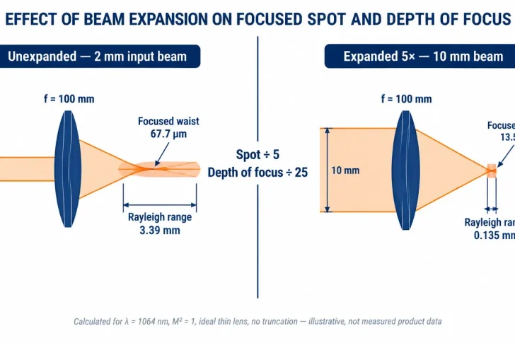 beam expander spot size depth of focus beam expander spot size depth of focus
