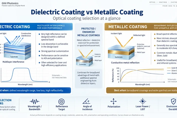 dielectric coating vs metallic coating
