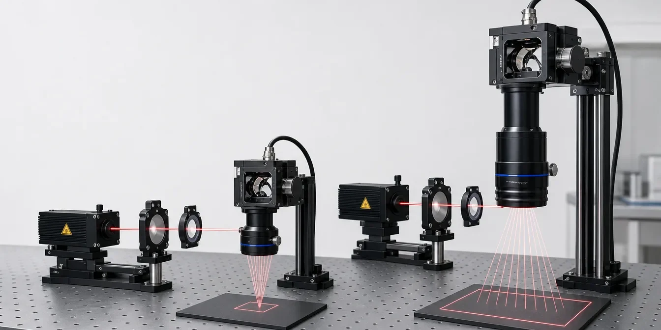 f theta lens focal length vs scan field