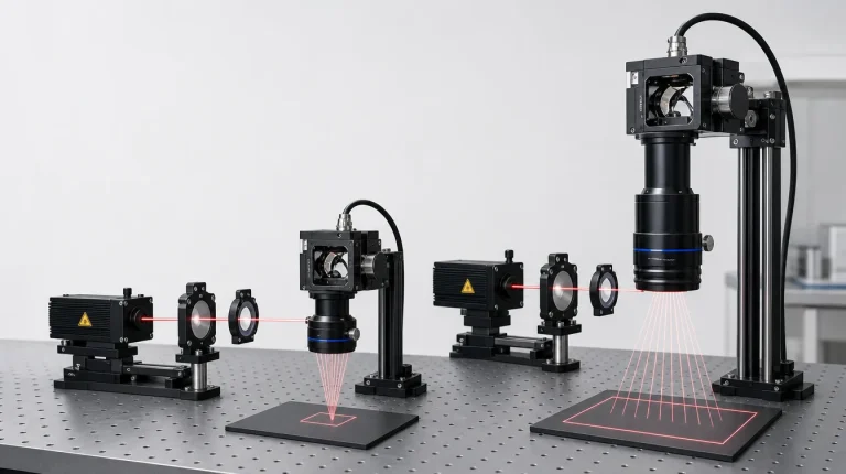 f theta lens focal length vs scan field