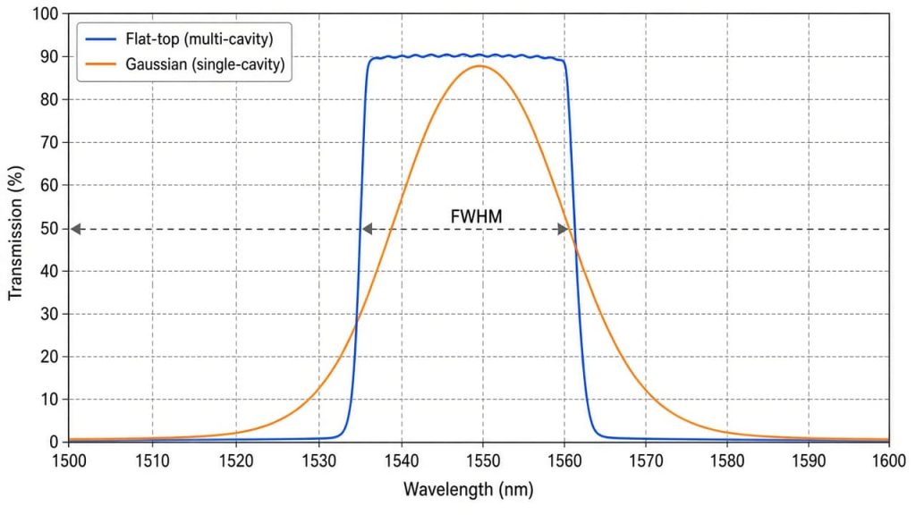 flat top vs gaussian bandpass filter how to choose (1)