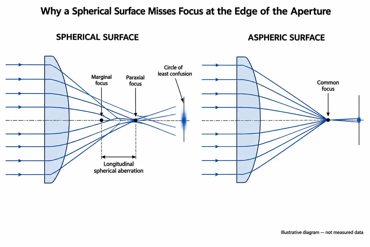 how aspheric lenses reduce spherical aberration