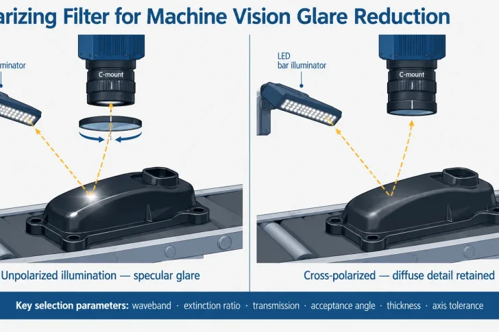 how to select a polarizing filter for machine vision