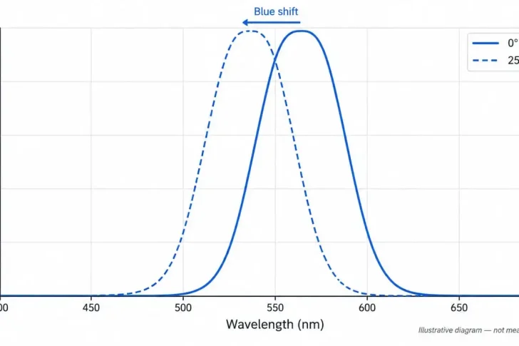 interference filter aoi spectral shift illustrative