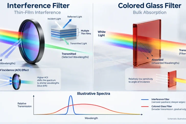 interference filter vs colored glass filter interference filter vs colored glass filter