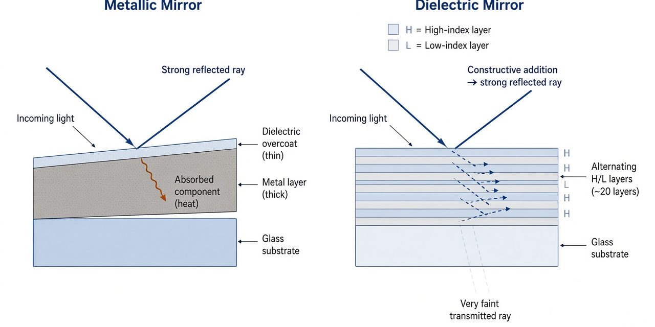 metallic mirror vs dielectric mirror how to choose metallic mirror vs dielectric mirror how to choose