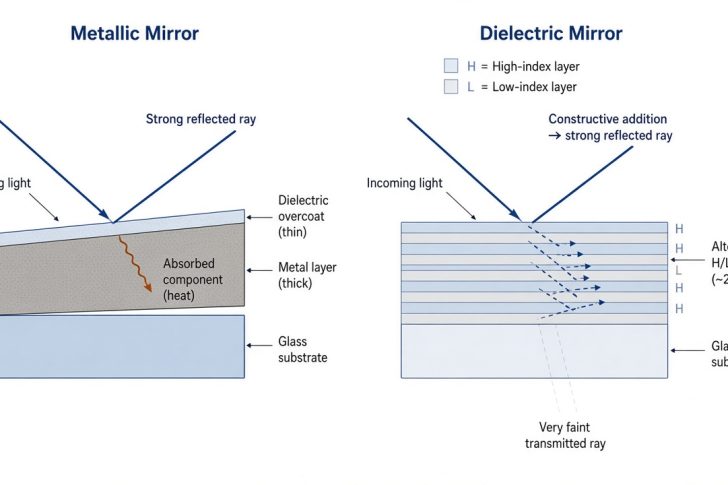 metallic mirror vs dielectric mirror how to choose metallic mirror vs dielectric mirror how to choose