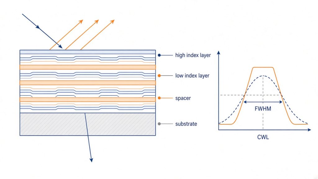 narrow bandpass filter manufacturer how to specify
