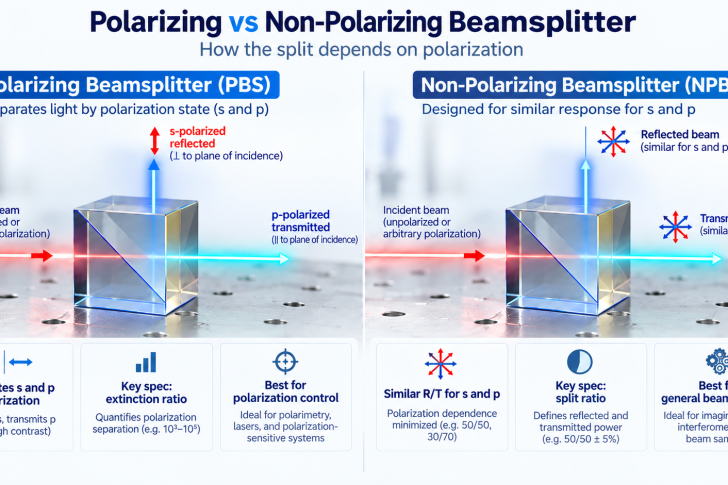 polarizing vs non polarizing beamsplitter
