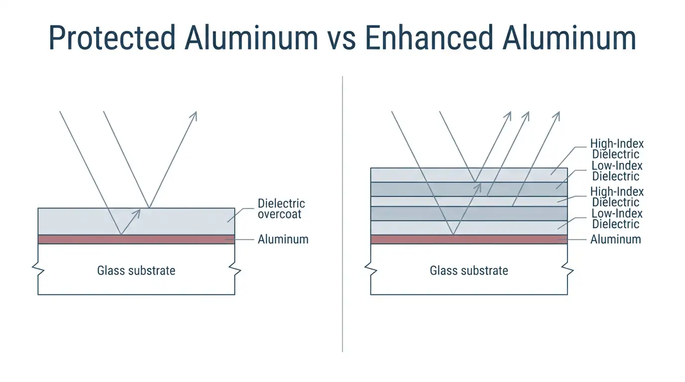 protected aluminum vs enhanced aluminum mirror coatings protected aluminum vs enhanced aluminum mirror coatings