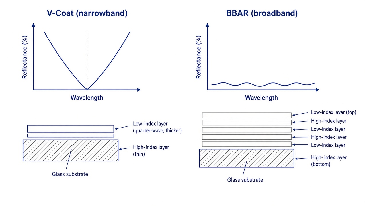v coat vs broadband ar coating specs and trade offs v coat vs broadband ar coating specs and trade offs