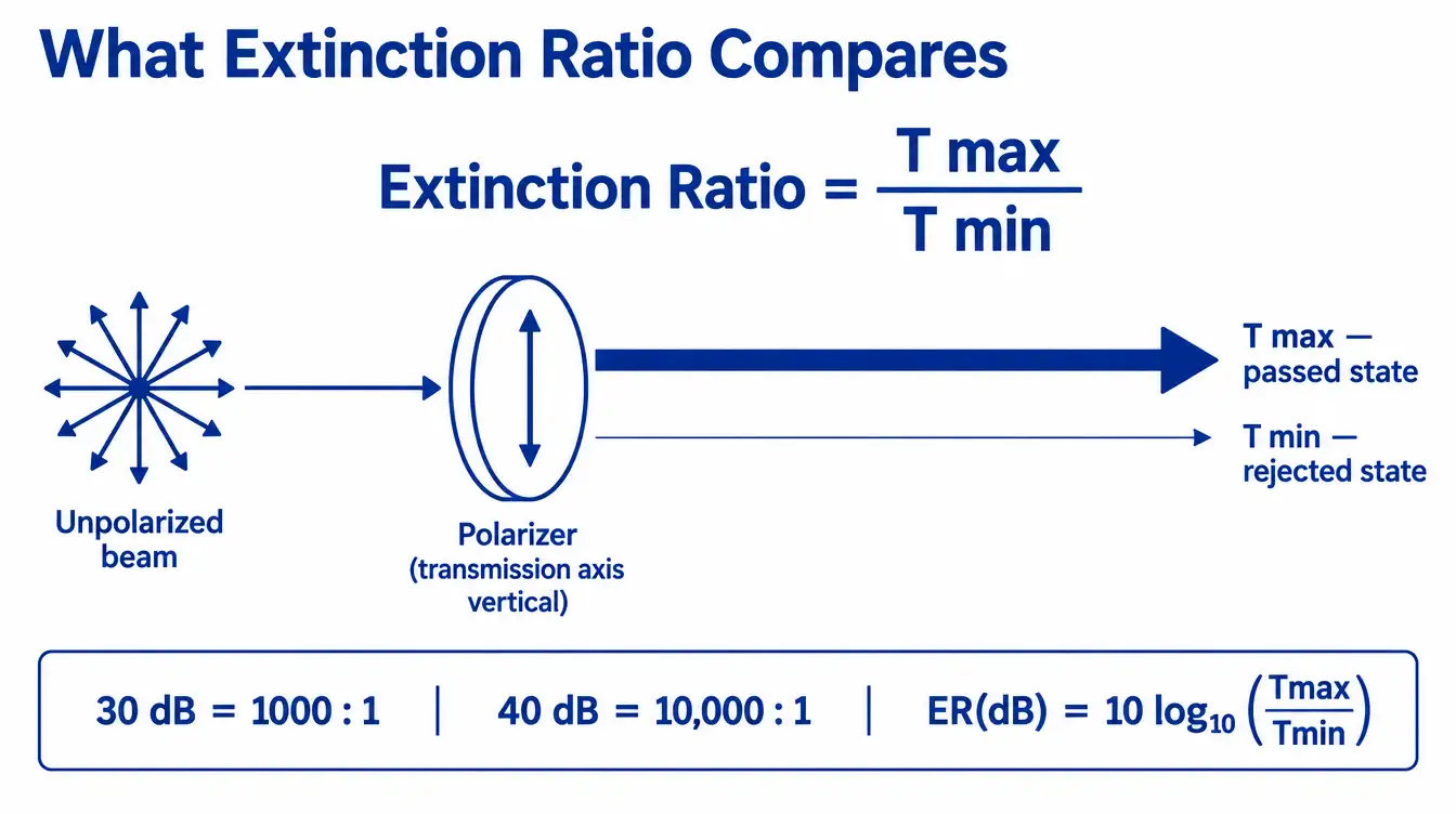 what is extinction ratio in a polarizer what is extinction ratio in a polarizer