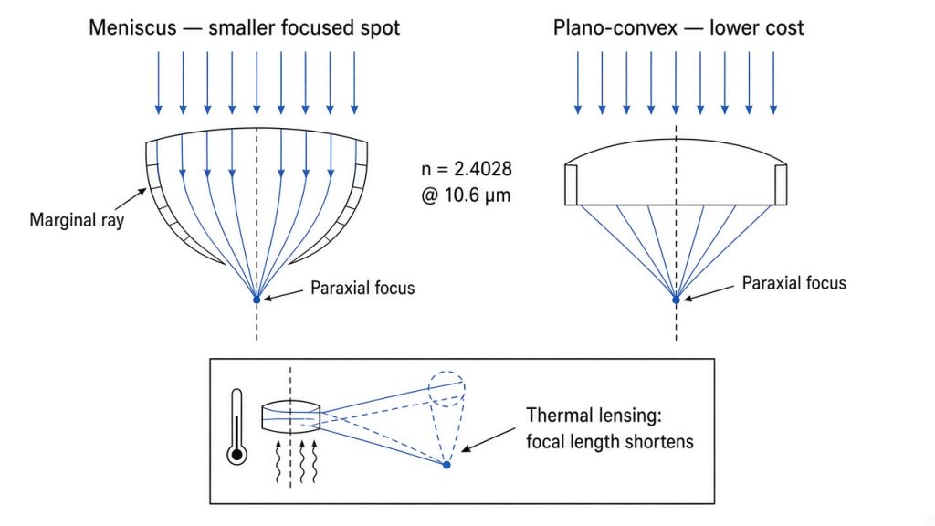 znse lens manufacturer grades, tolerances & coatings