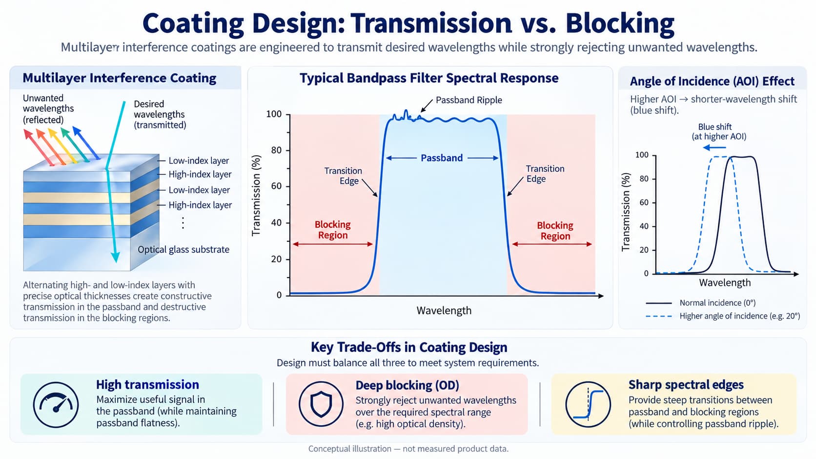 coating design transmission vs. blocking coating design transmission vs. blocking
