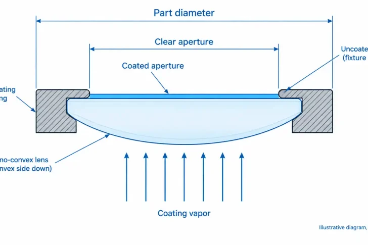 coating fixture uncoated margin clear aperture illustrative coating fixture uncoated margin clear aperture illustrative