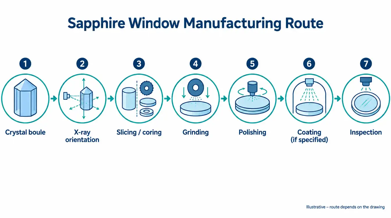 sapphire window manufacturing route