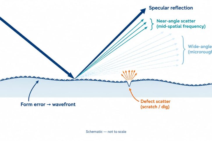 surface ripple period vs scatter angle